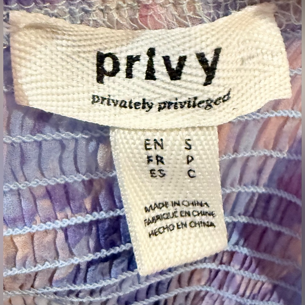 Privy Floral Cutout Ruffle Mini Dress in Purple Size Small - Picture 7 of 8